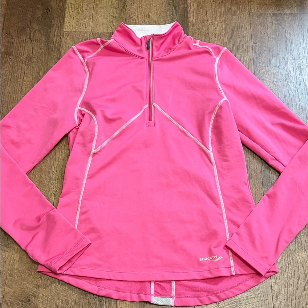 Saucony Vibrant Pink Half-Zip Pullover - Picture 1 of 10
